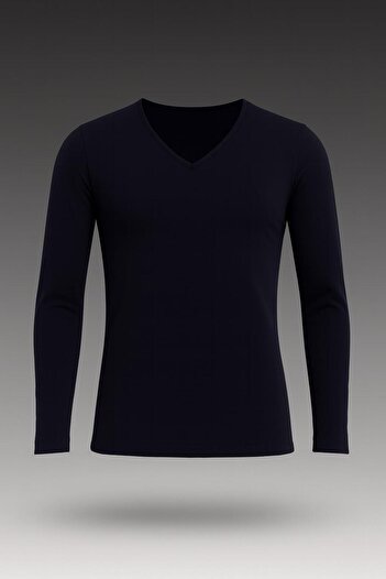 Blackspade Black Men's Thermal Long Sleeve V-Neck Undershirt 2. Level – Winter Thermal Protective Undershirt New