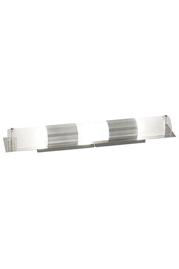Rabalux Rabalux bathroom wall lamp, metal structure and glass lampshade, with chromed metal ornament...