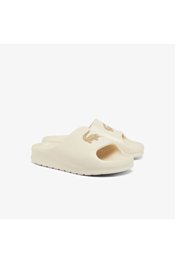 Lacoste Croco 2.0 Evo Kadın Krem Terlik