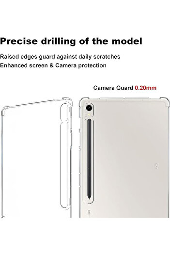Effcotuo protective case, for Samsung Galaxy Tab S9, TPU, transparent