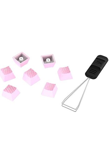 HP Kit butoane tastatură gaming HyperX Pudding White PBT, Layout SUA, Roz