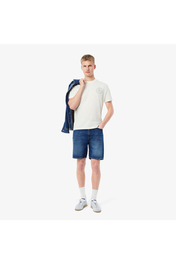 Lacoste Erkek Straight Fit Denim Koyu Mavi Bermuda Şort
