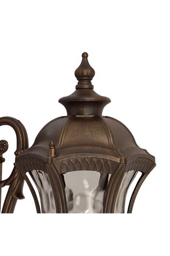 Klausen Klausen outdoor wall lamp, aluminum structure, printed transparent glass shade,...