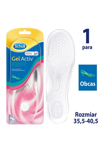 Scholl Brant GelActiv Shoe Insoles pentru tocuri, zi de zi, marime 35-40.5, 1 buc, transparent