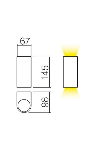 SMARTER Smarter outdoor wall light, aluminum body, glass diffuser, 2 x GU10, max power 2x35W