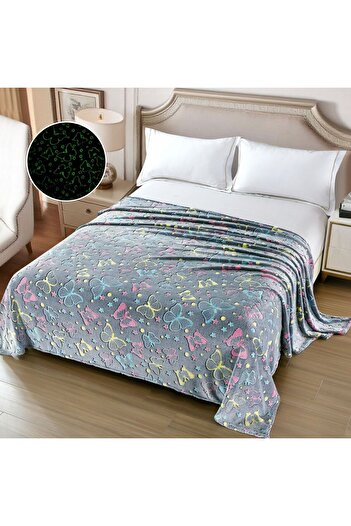 CHIRASO Cocolino Glow in Dark Phosphorescent Blanket 200x230cm, glows delicately in the dark
