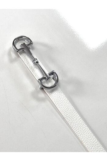 Gesa Women's Design Buckle Thin White Belt 1St Quality Material Pants Belt,Dress Belt,Jacket Belt