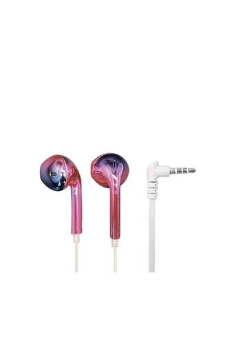 Bibilel Wired Earphones, Jack 3.5 mm, White-Metallic Violet