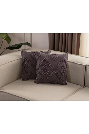 Markaev Bohemian Tassel Detailed Throw Pillow Cover Set of 2