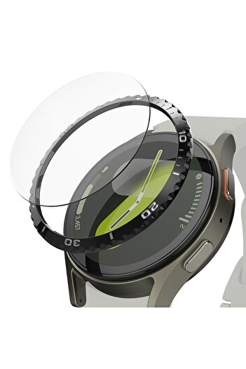Stef's Cat Ramă pentru Samsung Galaxy Watch7 40mm, P51, Metal, Model negru