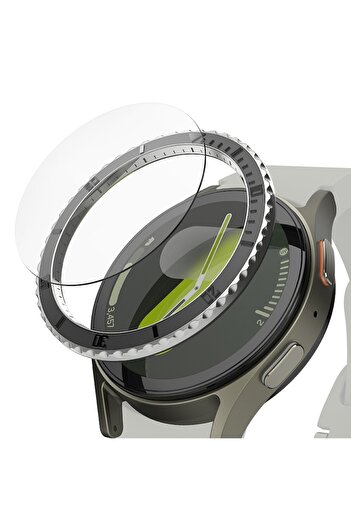 Stef's Cat Premium Frame for Samsung Galaxy Watch7 40mm, P61, Metal, Black Pattern