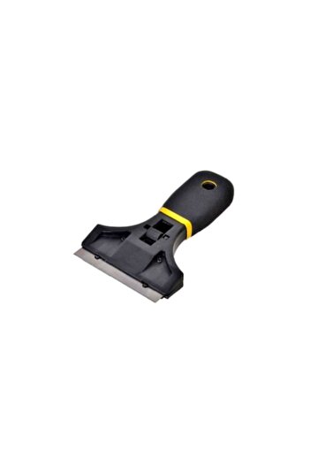 OEM Scraper for removing paint, stickers, adhesives and wallpaper, 10x14 cm, Black-Yellow