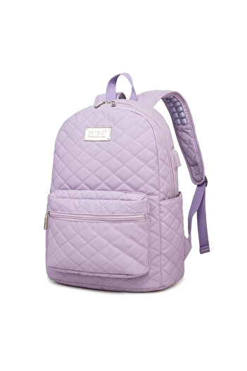 Kinmac Laptop Backpack, Kinmac, Purple Embroidery, 15.6 inch