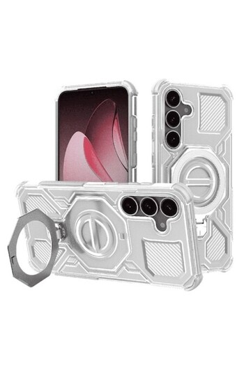 Stef's Cat Husa pentru Samsung Galaxy S25 Plus, Carbon Shield PRO, V39, Policarbonat, White Transparent