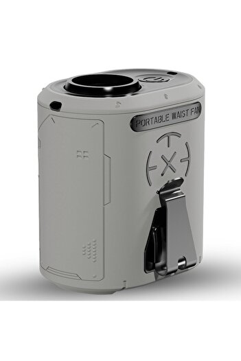 Danex Portable Fan with Battery 5000mAh, 5 Speeds, B36, Silicon Flex, Metal Gray