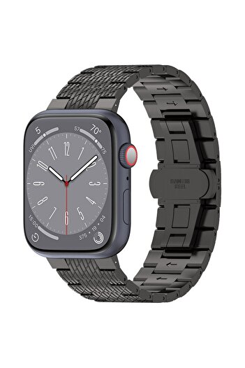 Danex Watch band compatible with Apple Watch 1/2/3/4/5/6/7/8/9/10/SE/SE 2, 38/40/41/42mm, H13, Steel, Deep