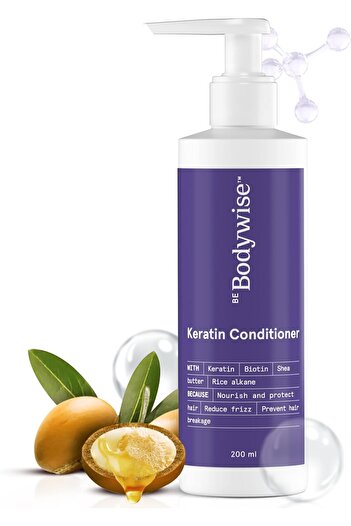 Be Bodywise Keratin Conditione |Silk Protein, Biotin & Shea Butter | 200ml