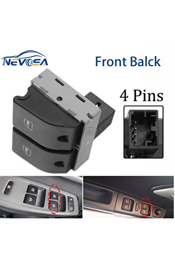 Choice Front Black Base NEVOSA For VW Gol Saveiro g4 g5 g6 g7 Fox Cross Space Fox Electric Power Window Con