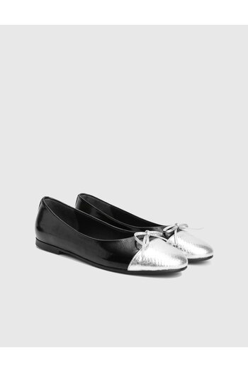 İLVİ Eloisa Genuine Patent Leather Black Women's Ballerinas