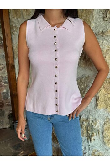 QBZ Shirt Collar Slim Fit Knitwear Vest