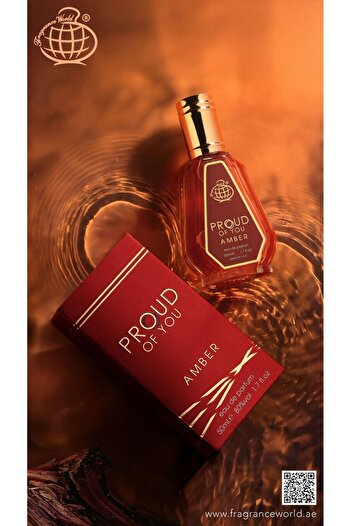 Fragrance World Eau de Parfum Proud of You Amber by Fragrance World, Unisex, 50 ml
