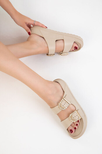 SOHO Beige Women's Slippers 20792