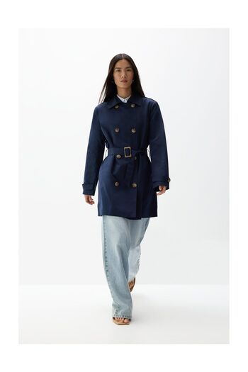 LEFTIES Damen Oversize-Trenchcoat mit Gürtel