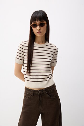LEFTIES Woman Short Sleeve Knit Top
