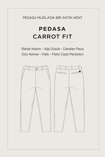 Avva Erkek Gri-yeşil Carrot Fit Diyagonal Desenli Örme Pantolon A42y3061