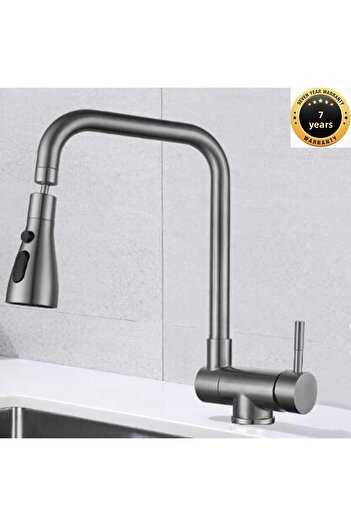 OEM Kitchen Window Front Folding Sink Faucet New Model Anthracite Imported with 7 Years Warranty