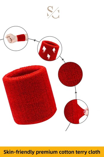 SÖYLEMEZ ÇORAP 2Pcs Super Sweat Absorbing Premium Double Layer Towel Wristband Athlete Wristband for Tennis Basketball Football