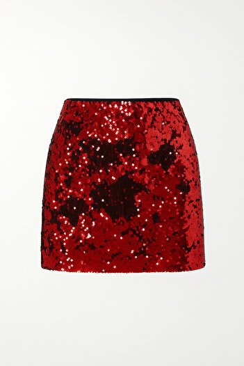 Butik Special Design Evening Dress Party New Year's Sequin Sequined Mini Skirt