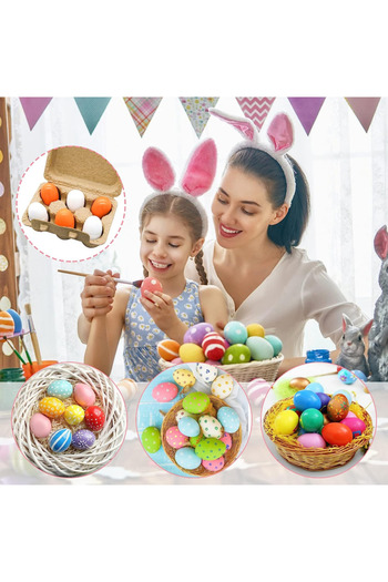 Choice 6pcs Wooden Eggs Toy Egg Kitchen Toys Kids Play Food Cooking Kitchen Pretend Play Food Set for Ba...