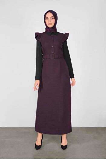 Alvina 41199 Model Gilet with Ruffle Detail and Buttons