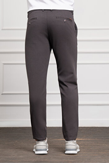 Morven Erkek Füme Dynamic Fit Rahat Kesim Chino Pantolon