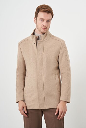 Morven Men's Stone Snaps Judge Collar Stamp Coat