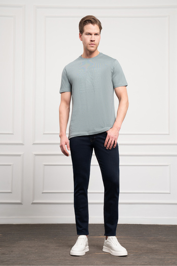 Morven Men's Aqua Green Trend Dynamic Fit Crew Neck T-Shirt