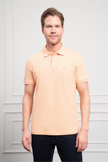 Morven Men's Salmon Basic Polo Neck Dynamic Fit T-Shirt