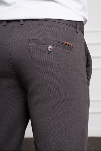Morven Erkek Füme Dynamic Fit Rahat Kesim Chino Pantolon