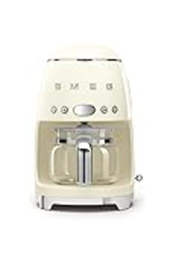 SMEG Dcf02Cruk, 50's Retro Style Drip Filter Coffee Machine, 10 Cup Capacity With Aroma Intensity Fu