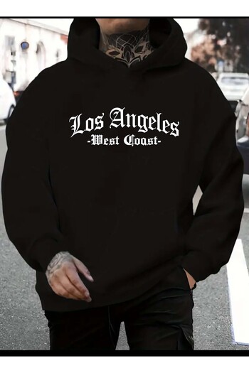 caddekombin Losangeles Printed Hooded Sweatshirt