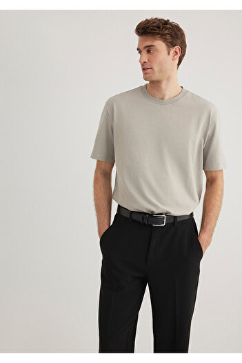 Mavi Crew Neck Grey Basic T-Shirt Loose Fit / Χαλαρή χαλαρή εφαρμογή 0611596 -70100