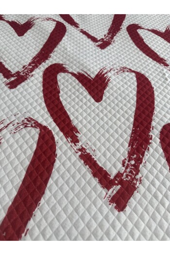 yok yok evim eve dair her şey Double Romantic Red Heart Pique Set