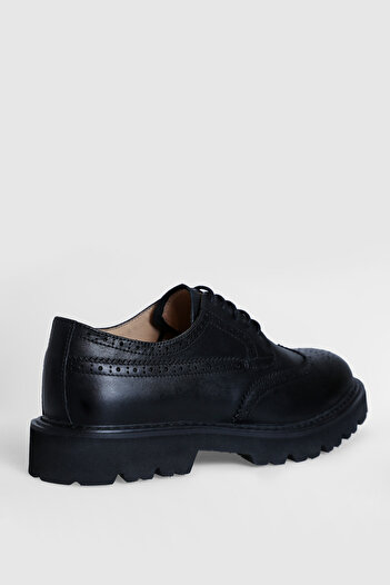 Lufian Black Mary Women's Leather Shoes