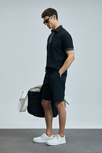 Lufian Luus Sports Men's Chino Shorts Slim Fit Black
