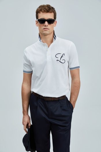 Lufian Everes Smart Men's Polo T-Shirt White