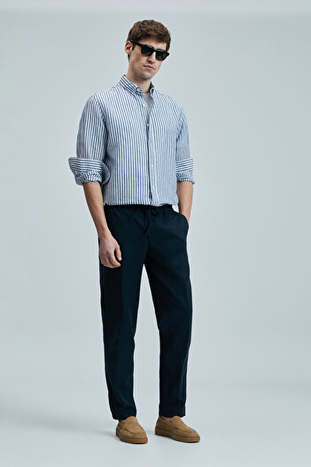 Lufian Bert Smart Men's Chino Pants Slim Fit Navy Blue