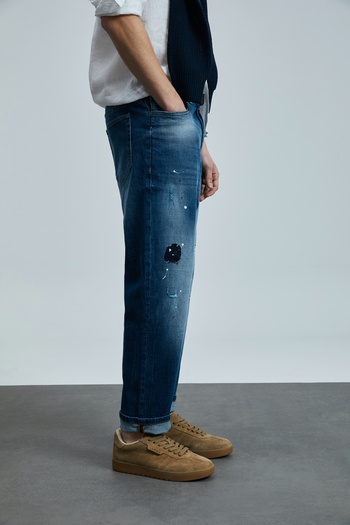 Lufian Salvator Smart Jean Erkek Pantolon Slim Fit Mavi