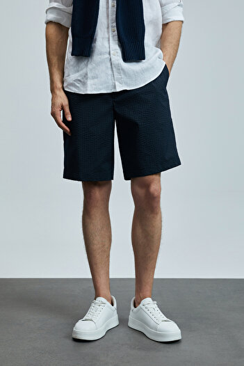 Lufian Ανδρικό σορτς Chino Cosmo Sports Slim Fit Navy Blue
