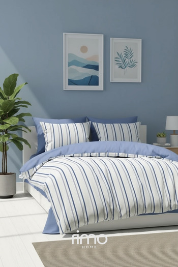 Rimo Home Blue Line - Set cuvertură dublă cu elastic și cearșaf